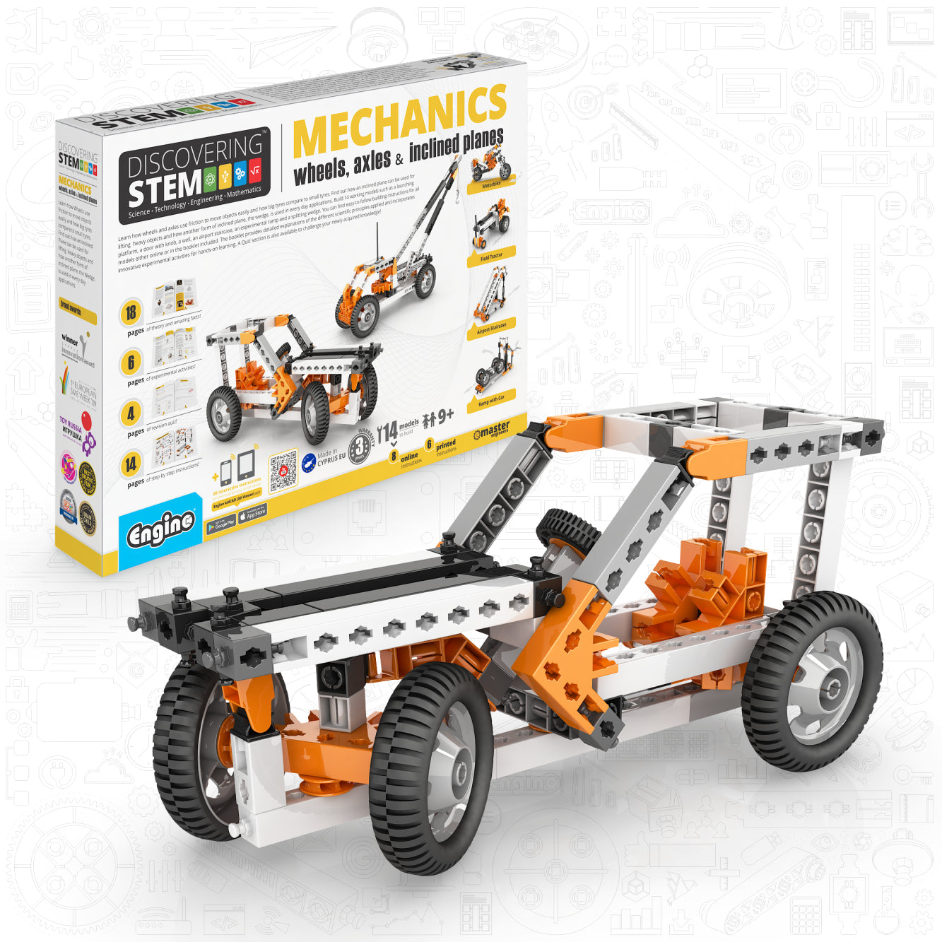 Engino Discovering STEM Mechanics: Wheels, Axles Inclined Planes