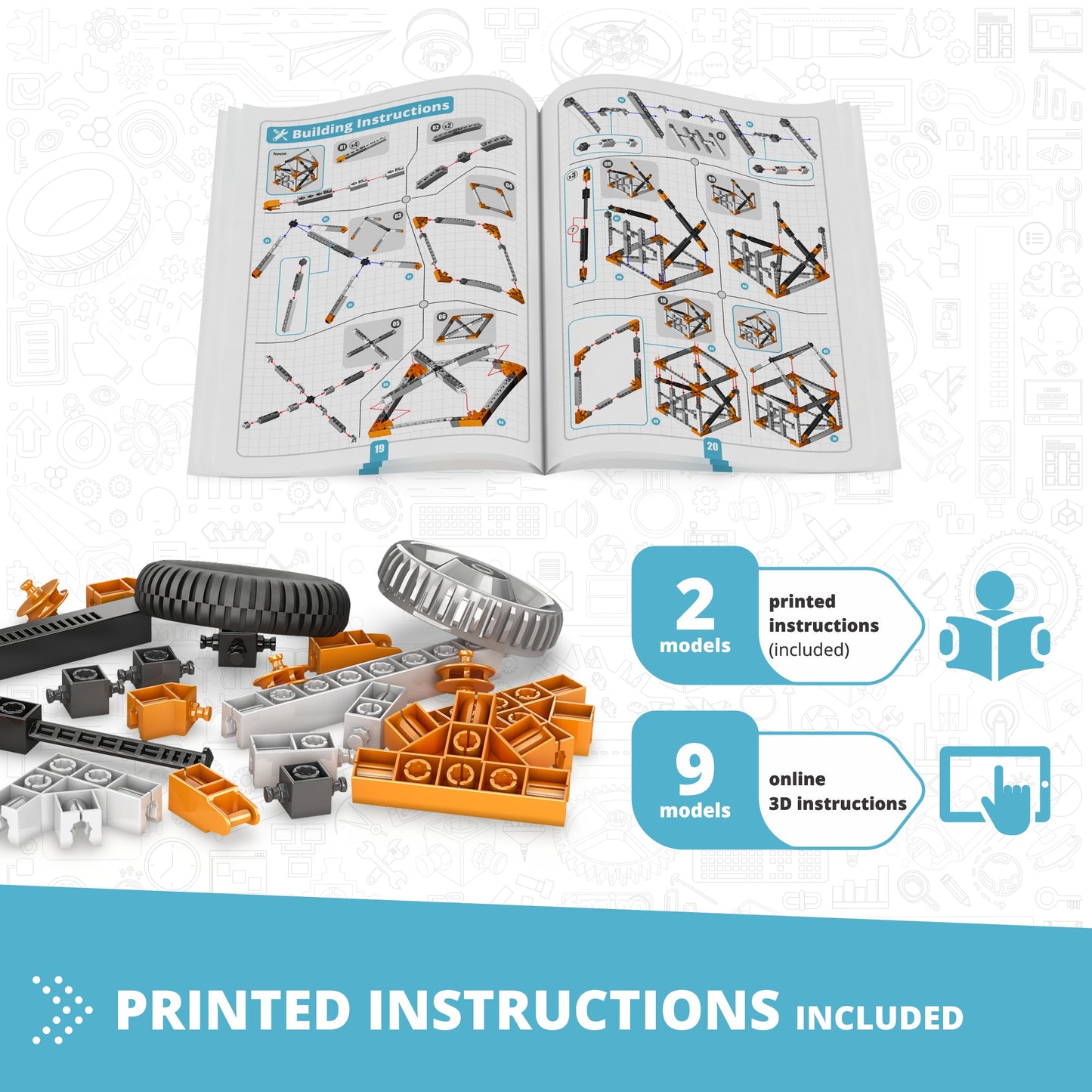 Engino Discovering STEM Architecture Set – Build the Eiffel Tower & Sydney Bridge: Engineering Toys for Kids Ages 9+ (11 Models to Build)