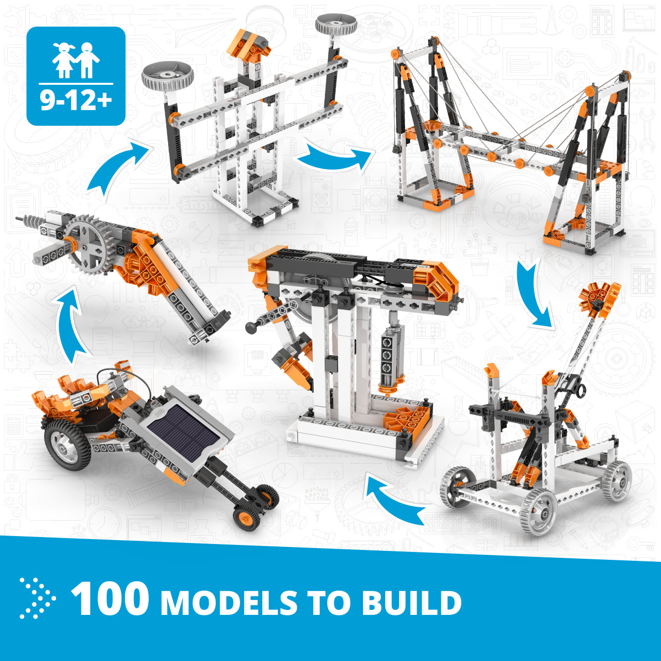 STEM Mechanics Master Set (in plastic tub, including the subjects of Simple Machines, Structures and Newton's laws)