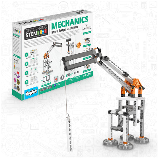 Σετ Μηχανικής Engino Discovering STEM – Μοχλόι, ​​Σύνδεσμοι &amp; Δομές: Παιχνίδια Κατασκευής για Παιδιά Ηλικίας 9+ (16 Μοντέλα για Κατασκευή)