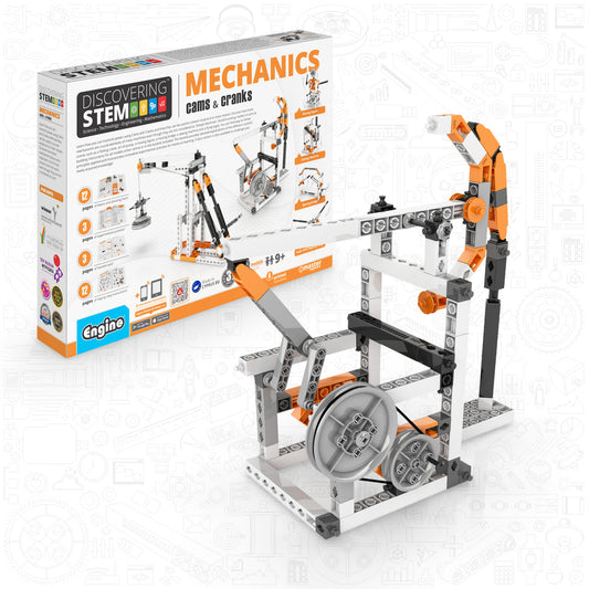 Σετ Μηχανικής Engino Discovering STEM – Παιχνίδια Cams &amp; Cranks για παιδιά ηλικίας 9+ (8 μοντέλα για κατασκευή)