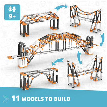 Engino Discovering STEM Architecture Set – Build the Eiffel Tower & Sydney Bridge: Engineering Toys for Kids  Ages 9+ (11 Models to Build)