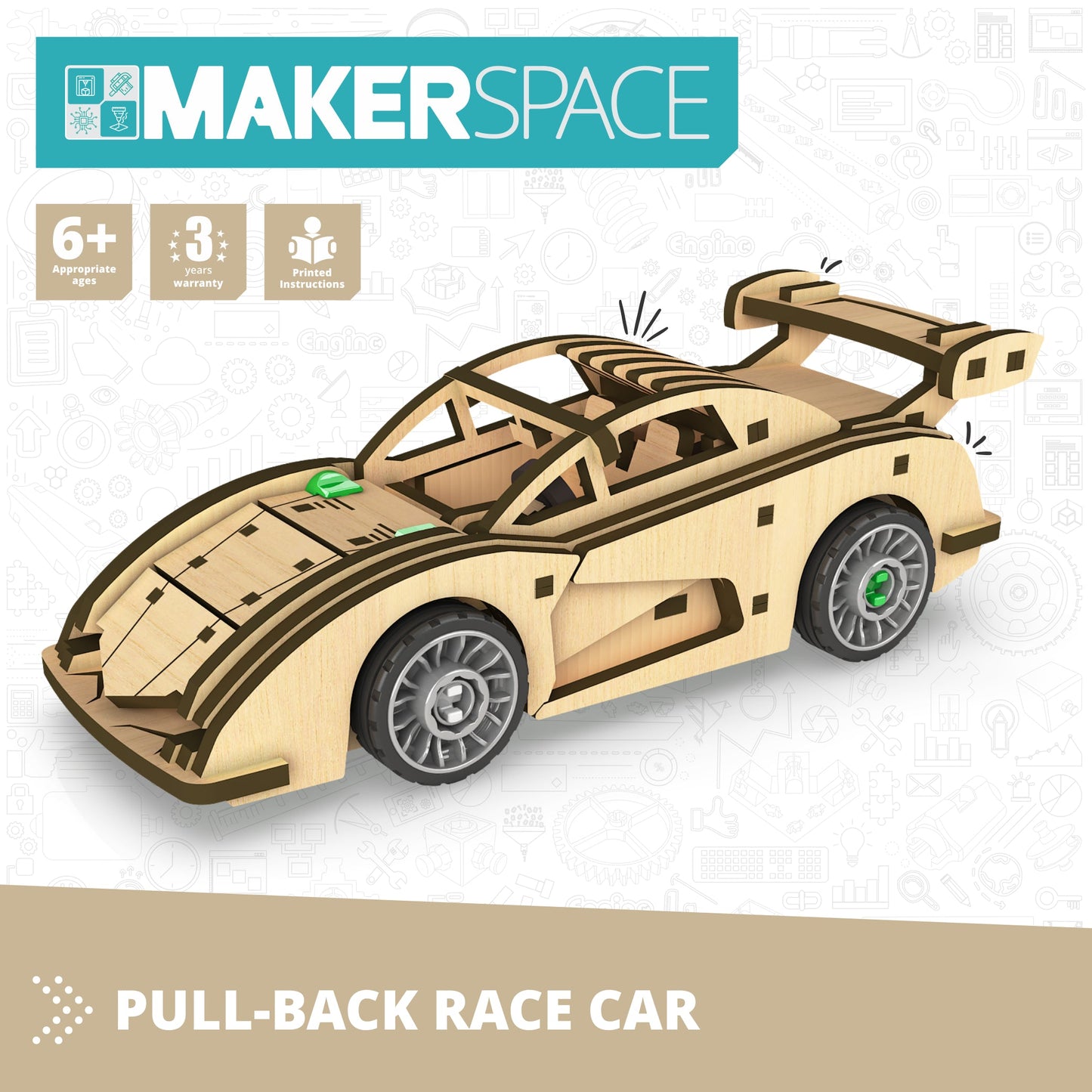 MAKERSPACE DIY: Pull-back race car