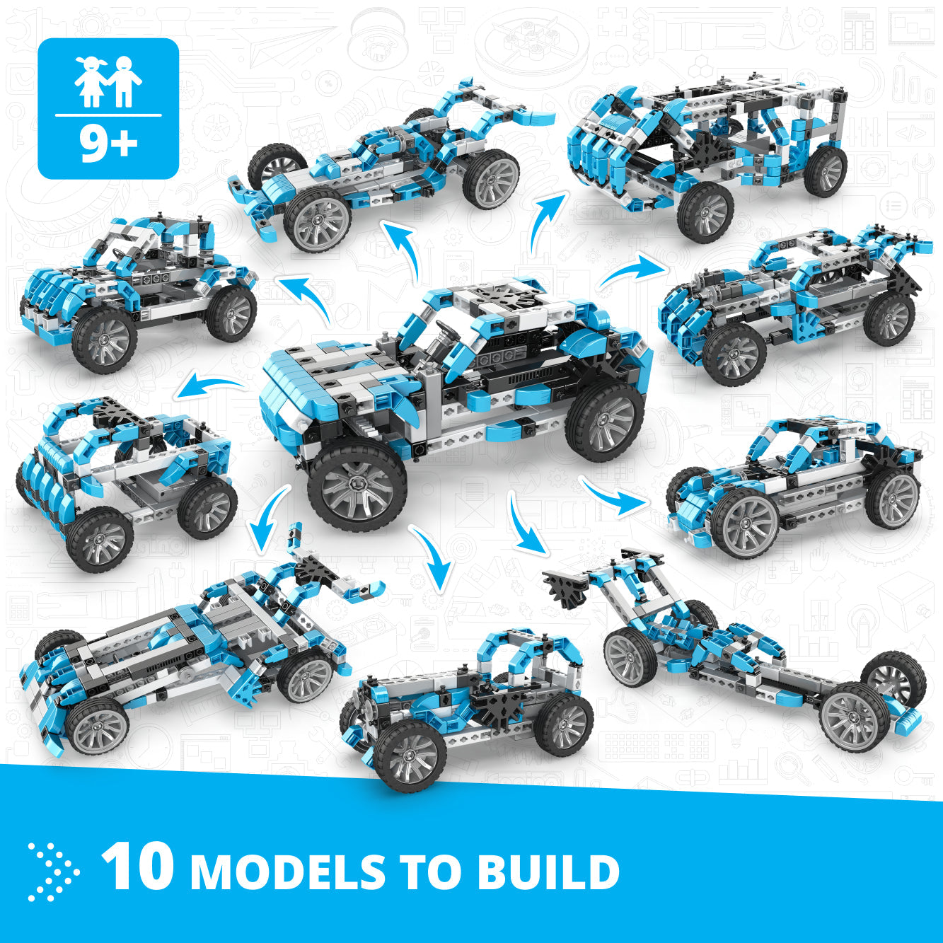 Engino Inventor: Offroader Motorized Set – Building STEM Toys for Kids  Ages 9+ (10 Models to Build)
