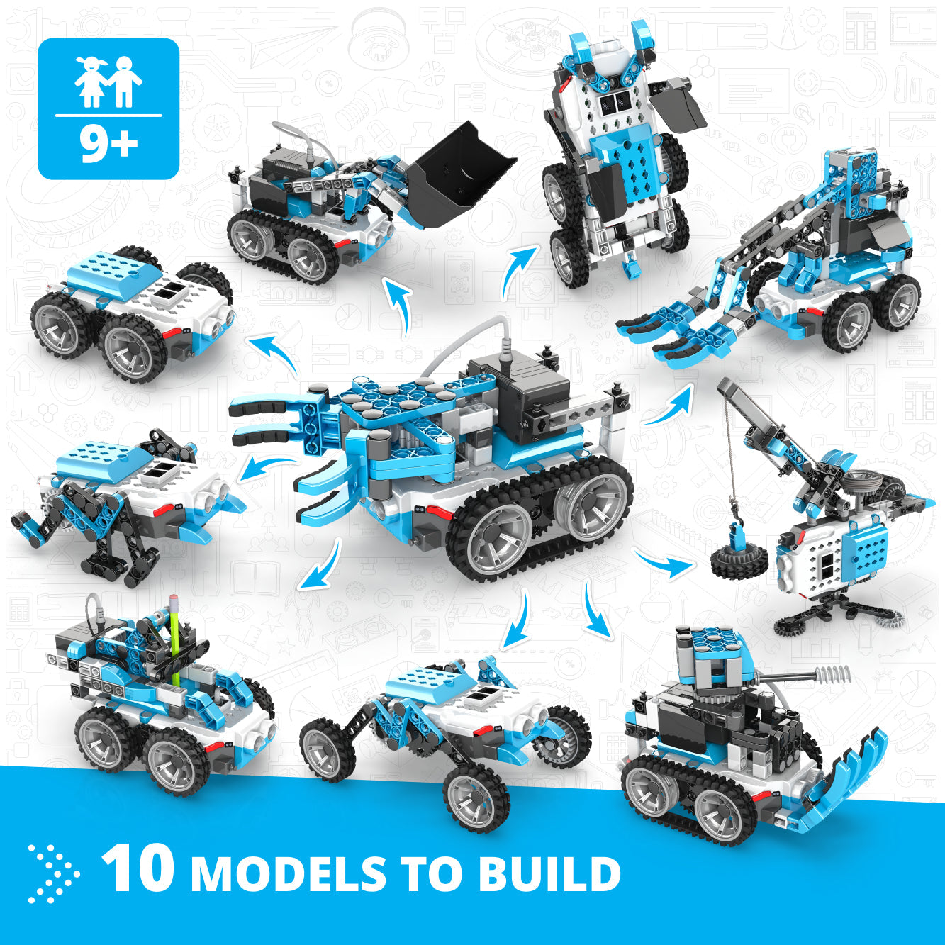 INVENTOR: GinoBot with 10 bonus models Robotized Set