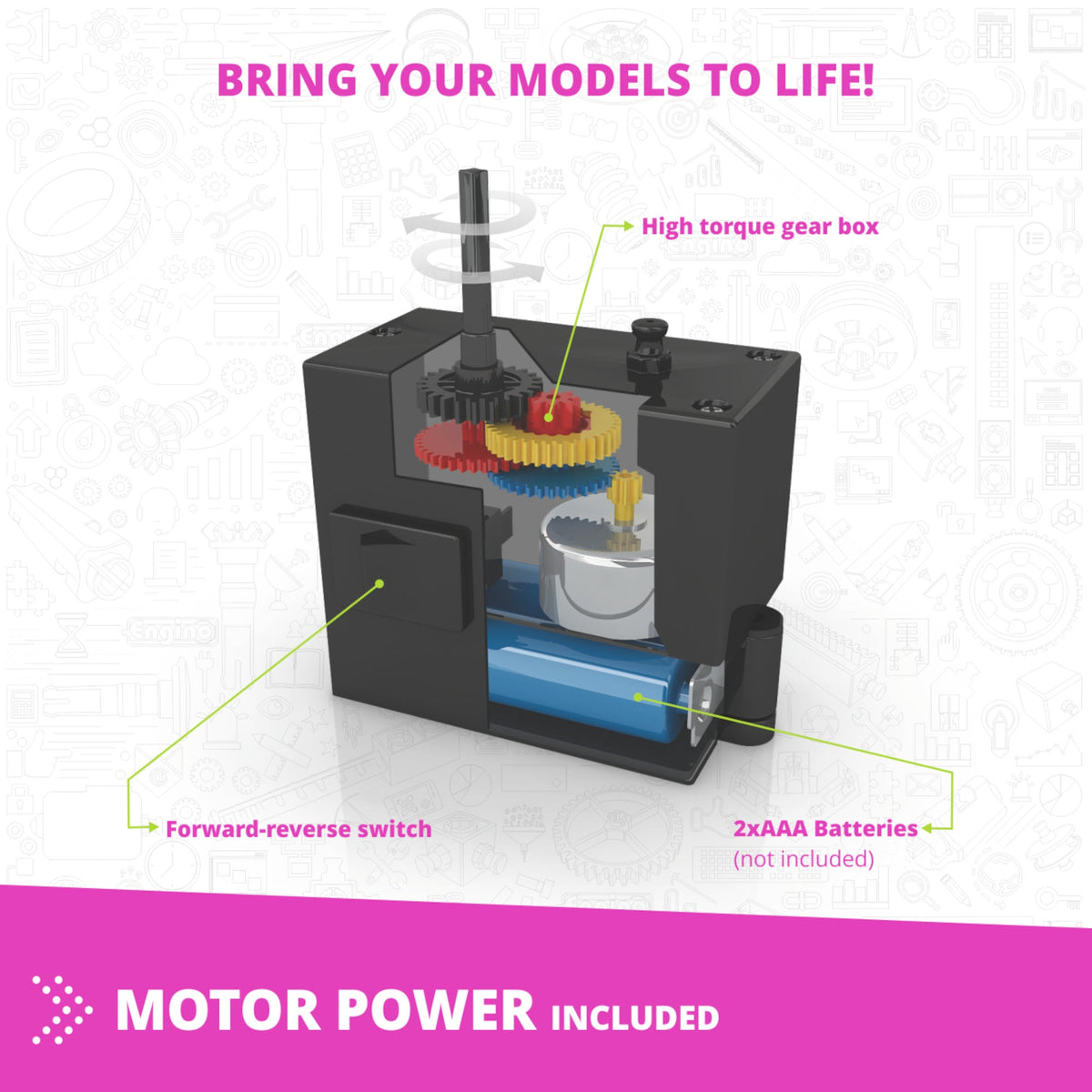Engino Creative Builder: 30 Motorized Models Designer Set- STEM Buildi