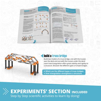 Engino Discovering STEM Buildings & Bridges: Educational Construction Toy for Kids Ages 9+ (9 Models to Build)