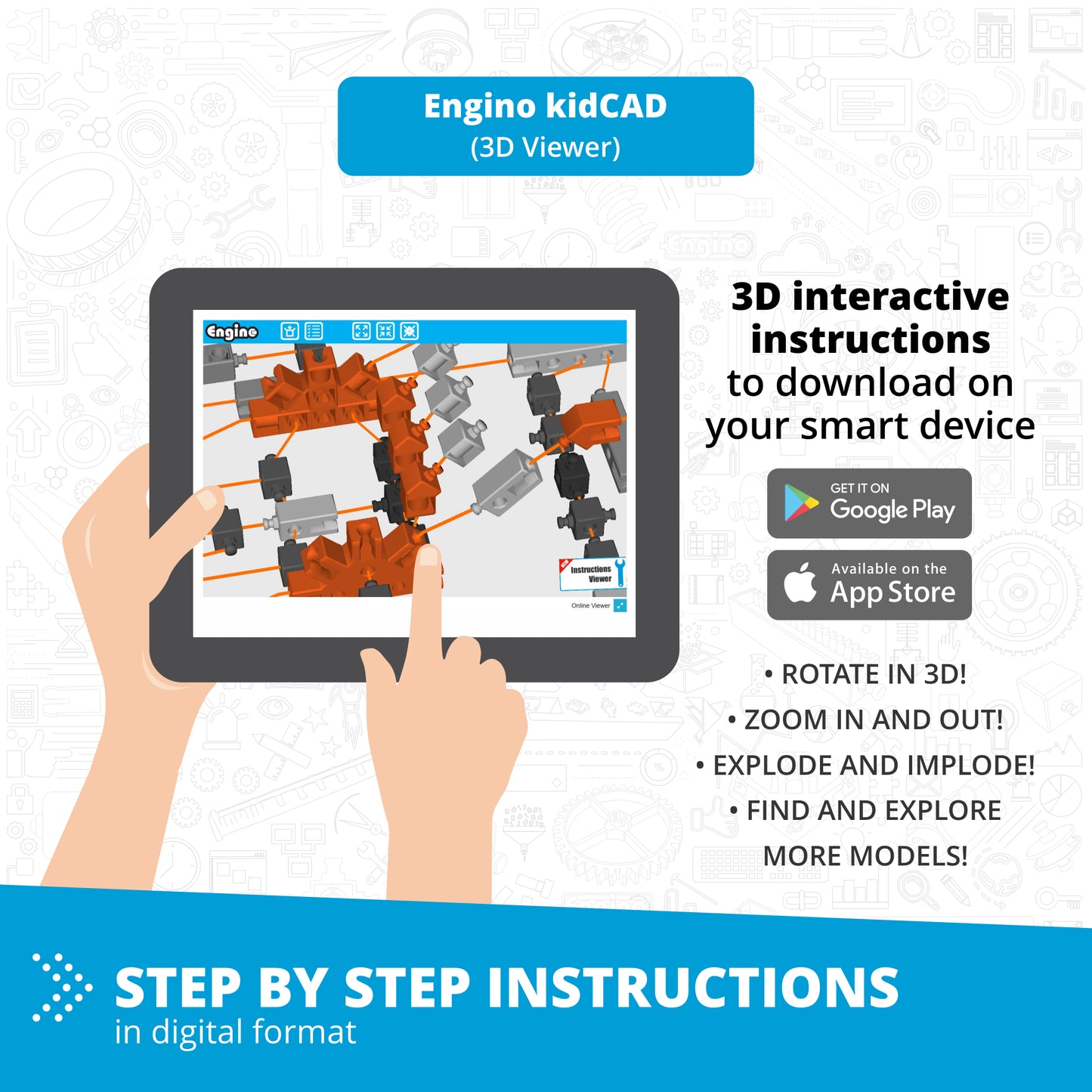 Engino Discovering STEM – Fluid Dynamics, Building Set for Kids Ages 9–12+ (6 Models to Build)