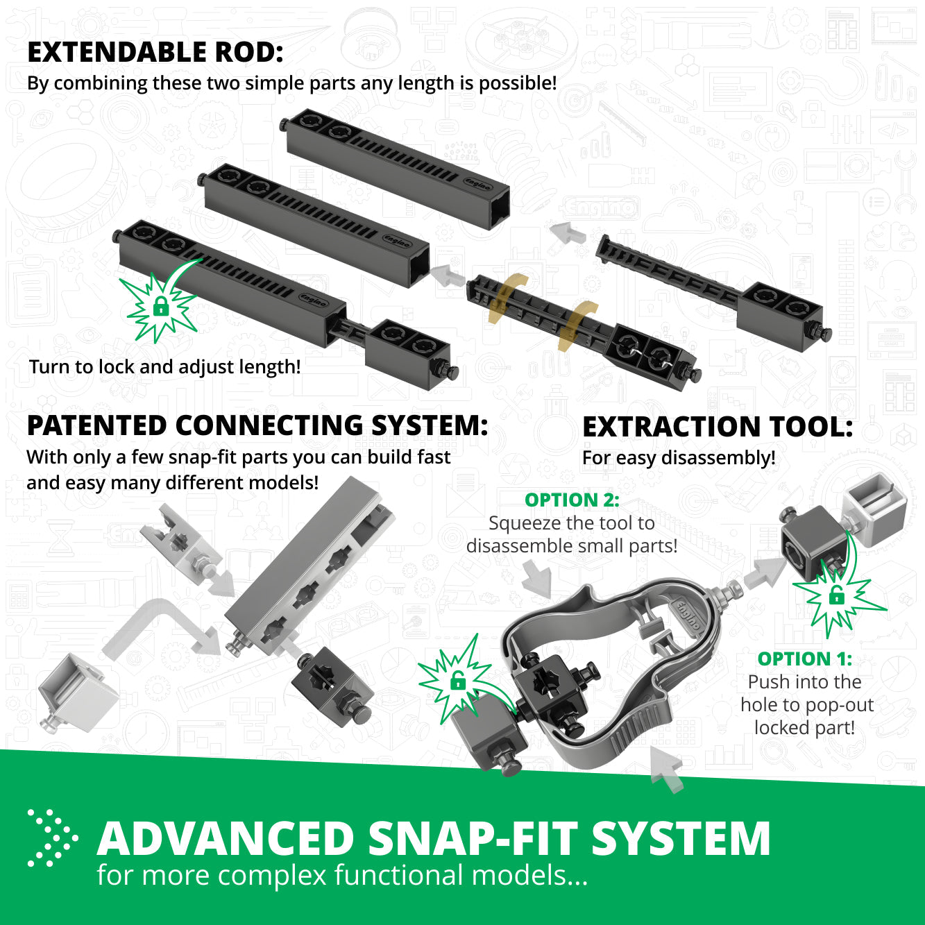 Engino Discovering STEM Technology of Machines: How Cars Work, Building Toys for Kids Ages 9+ (10 Models to Build)