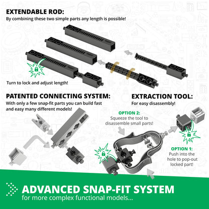 Engino Discovering STEM Technology of Machines: How Cars Work, Building Toys for Kids Ages 9+ (10 Models to Build)