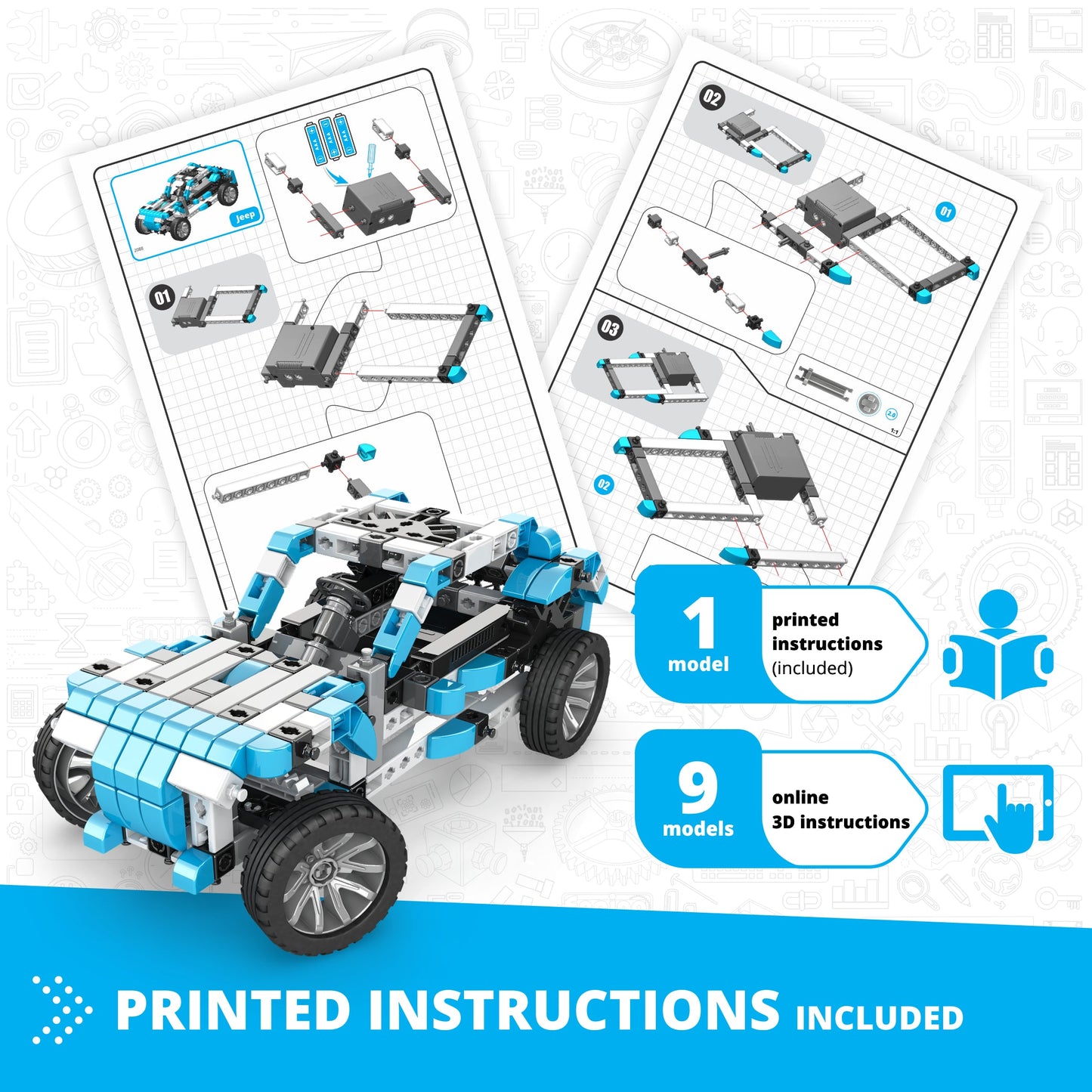 Engino Inventor: Offroader Motorized Set – Building STEM Toys for Kids  Ages 9+ (10 Models to Build)