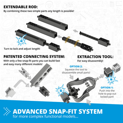 Engino Simple Machines Set, Building Kit for Young Inventors, STEM Projects for Kids Ages 9+
