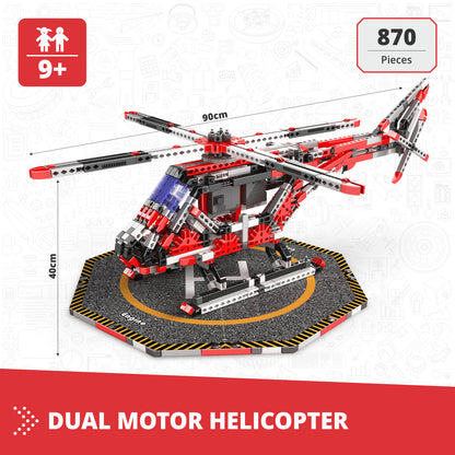 MEGA BUILDS: Dual motor Helicopter (in plastic tub with 3D interactive instructions App)