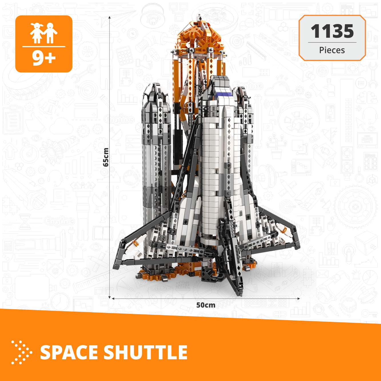 MEGA BUILDS: Challenger Space shuttle (in plastic tub with 3D interactive instructions App)